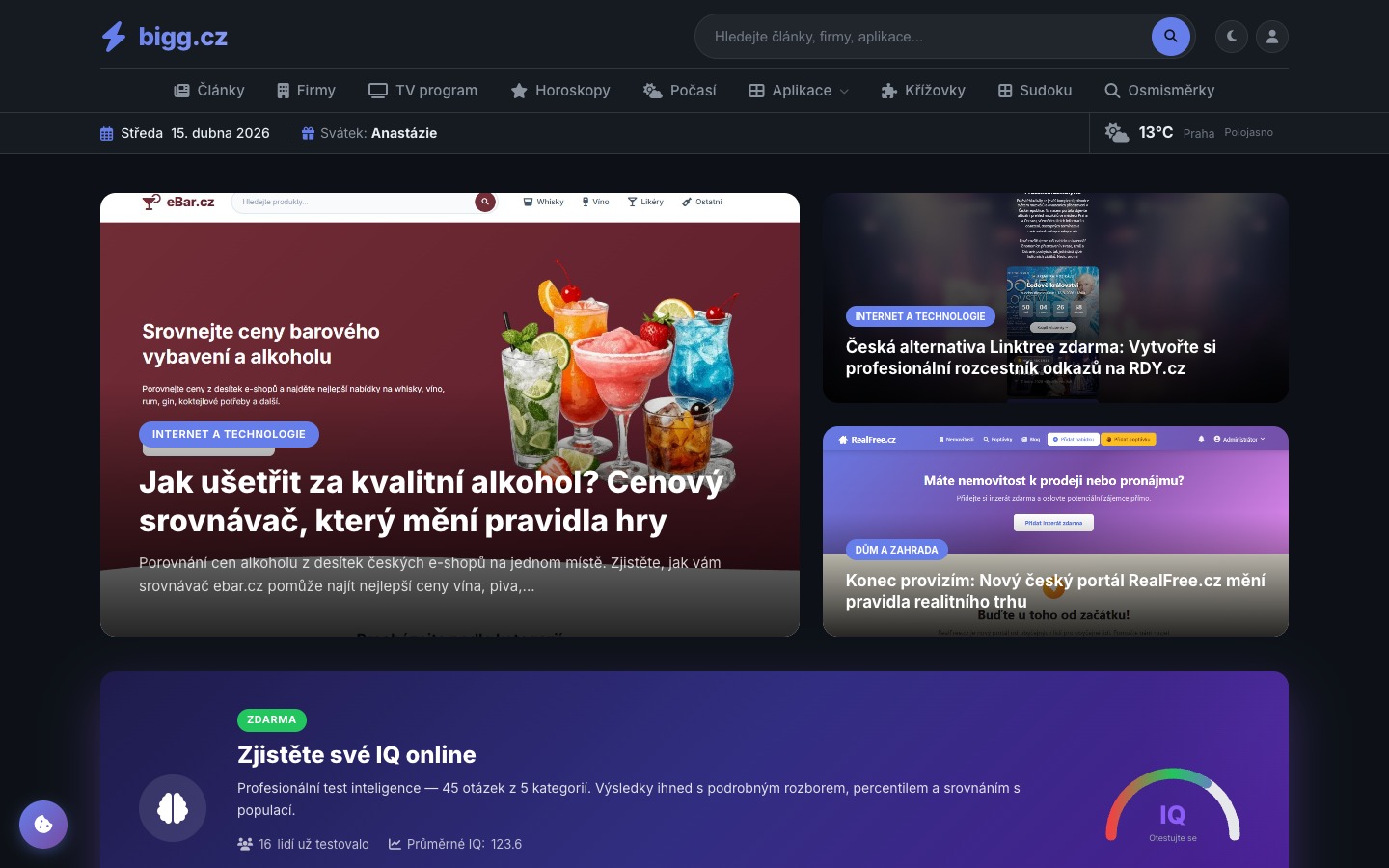 BIGG.cz - Zpravodajsko-lifestylový magazín