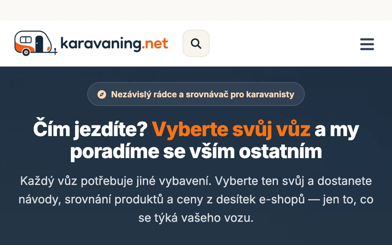 Karavaning.net – rádce a srovnávač pro karavanisty
