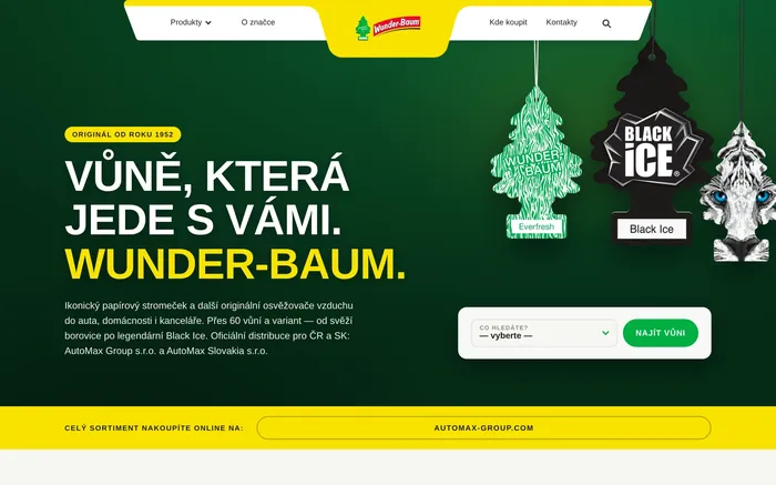 WUNDER-BAUM – weby pro světoznámou značku v ČR a na Slovensku