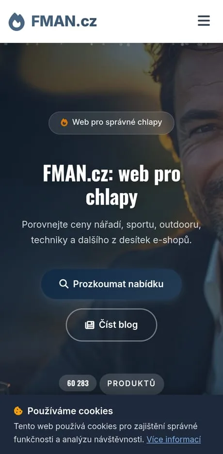 FMAN.cz - Srovnávač cen pro muže na mobilu