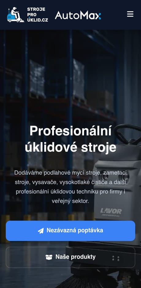 StrojeProÚklid.cz – web, který rozjel novou divizi na mobilu