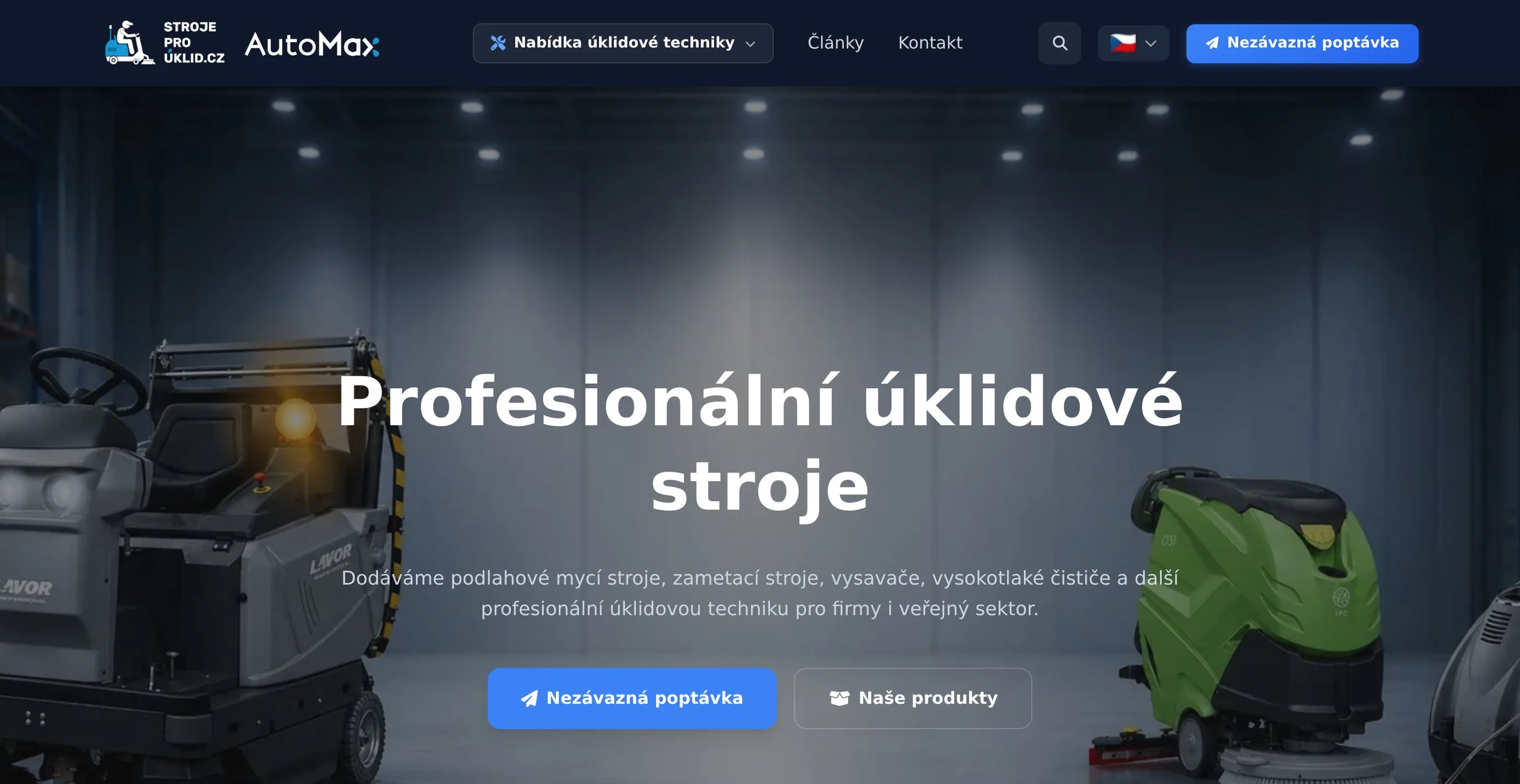 StrojeProÚklid.cz – web, který rozjel novou divizi na počítači