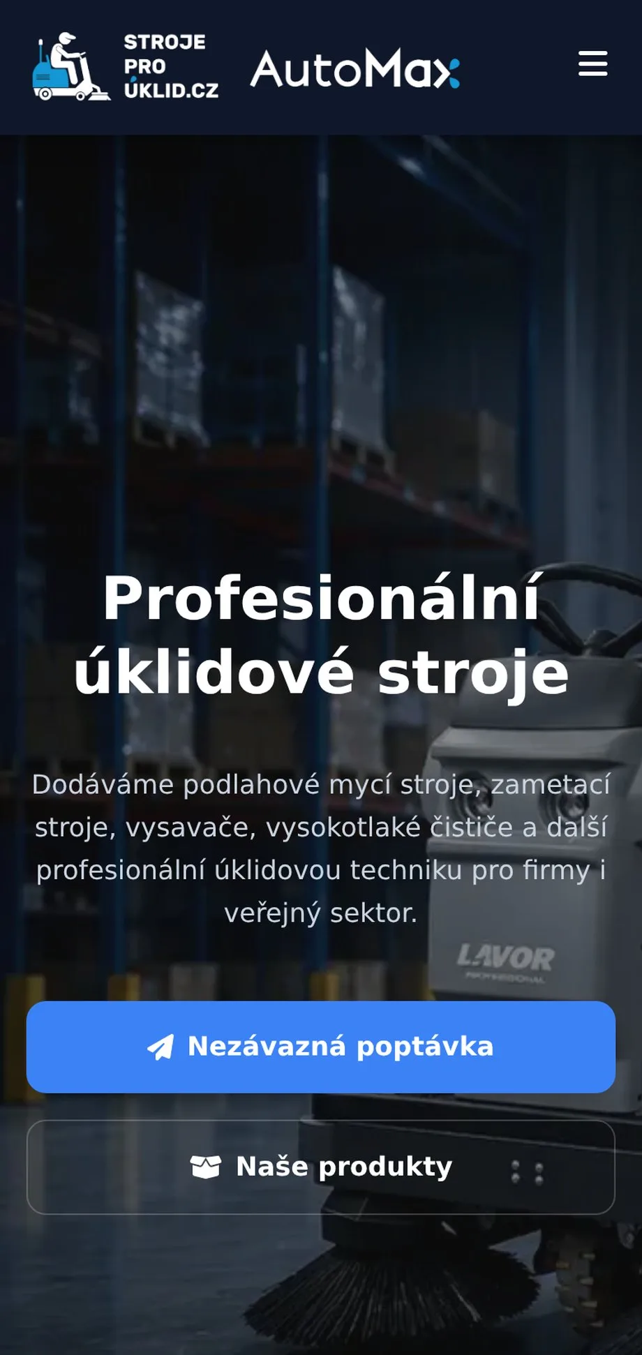 StrojeProÚklid.cz – web, který rozjel novou divizi na mobilu