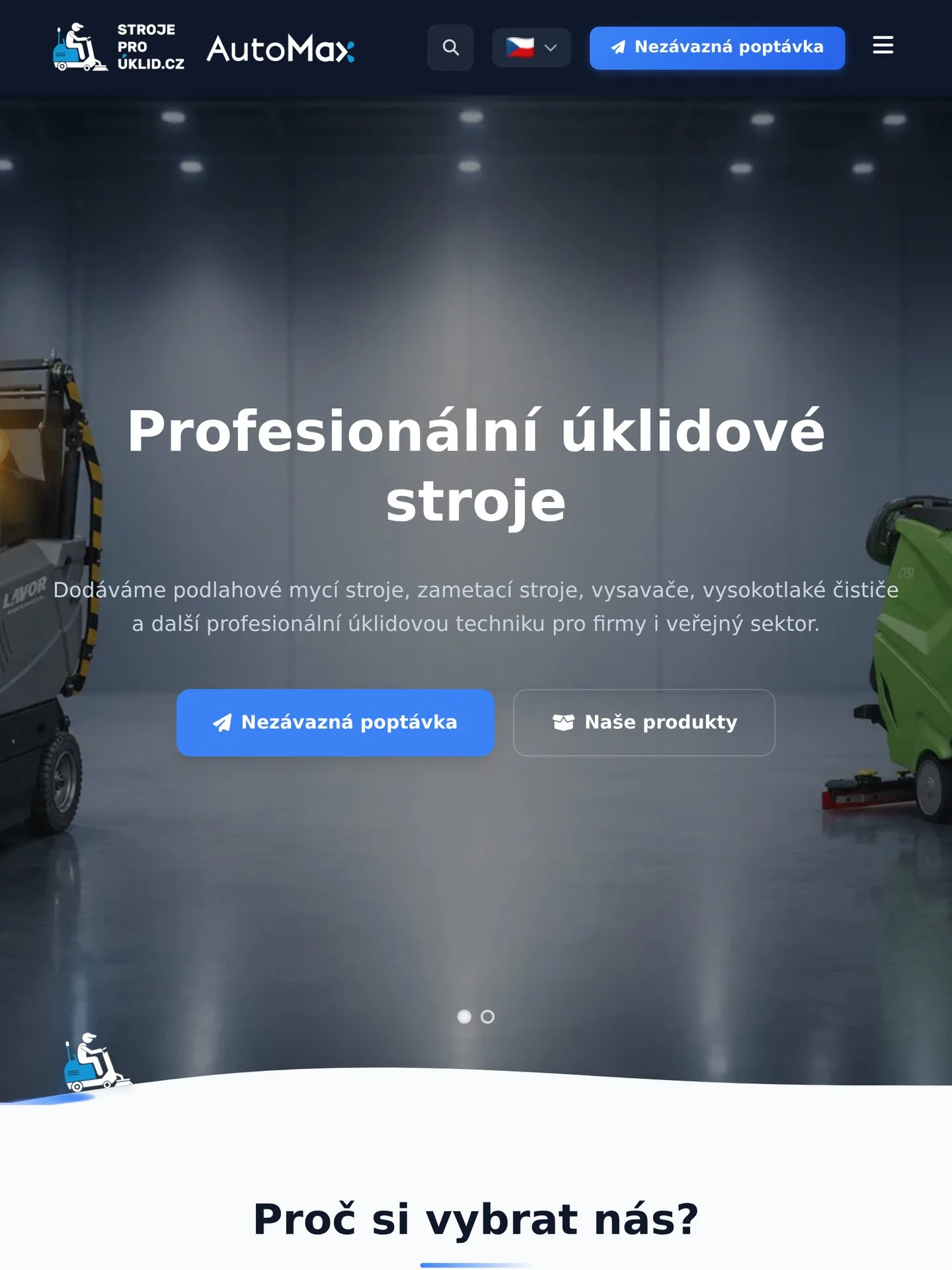StrojeProÚklid.cz – web, který rozjel novou divizi na tabletu